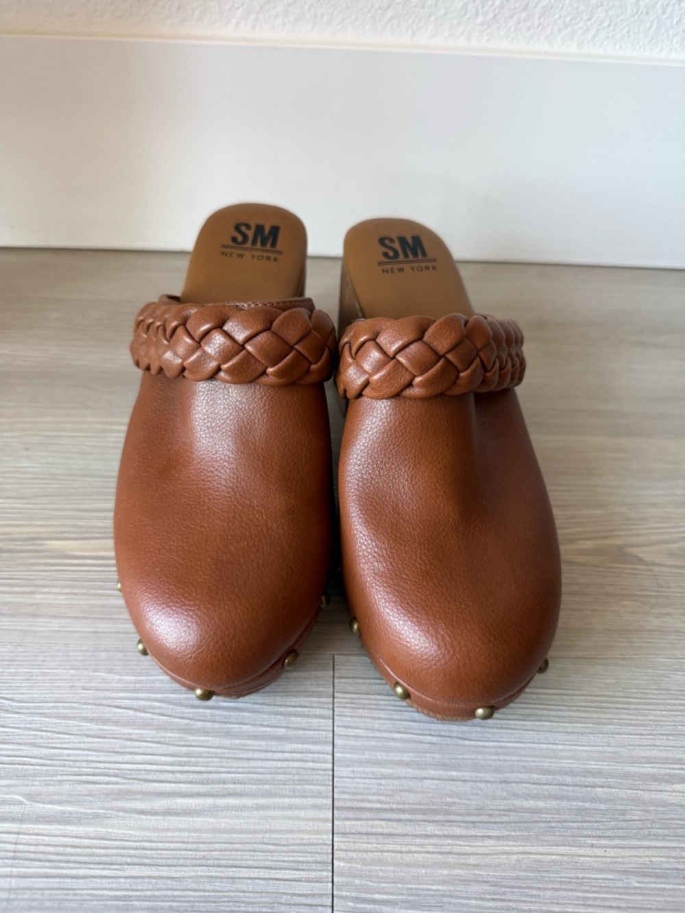 Steve Madden Brown Braided Spring Clog  with Stud Trim- Women’s 7 - Picture 4 of 4